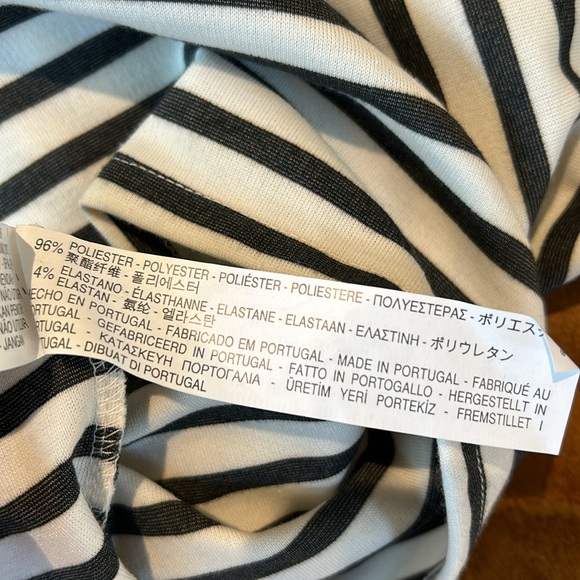 Zara Striped Mini Dress Size Small BodyCon BoatNeck Chic Nautical - Picture 10 of 11